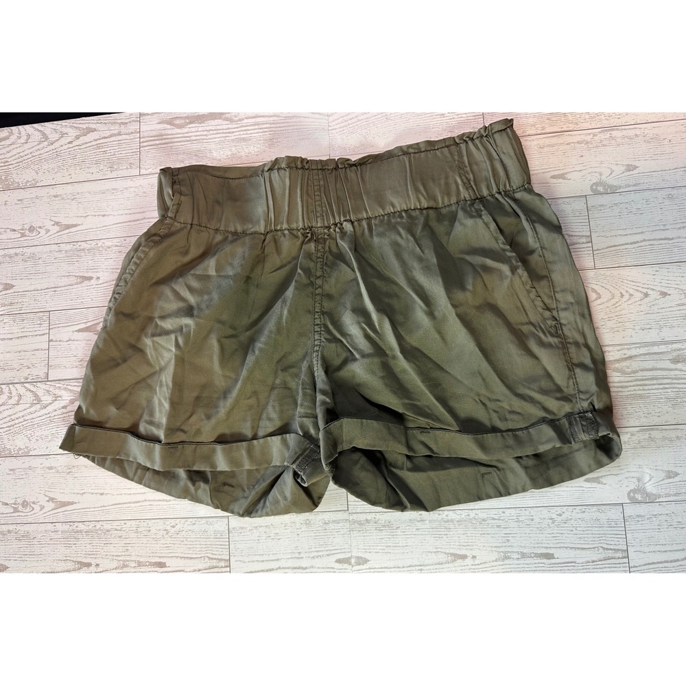 Altar State Shorts Womens XS Olive Green Excellent Paperbag Waist Lyocell Cuffed